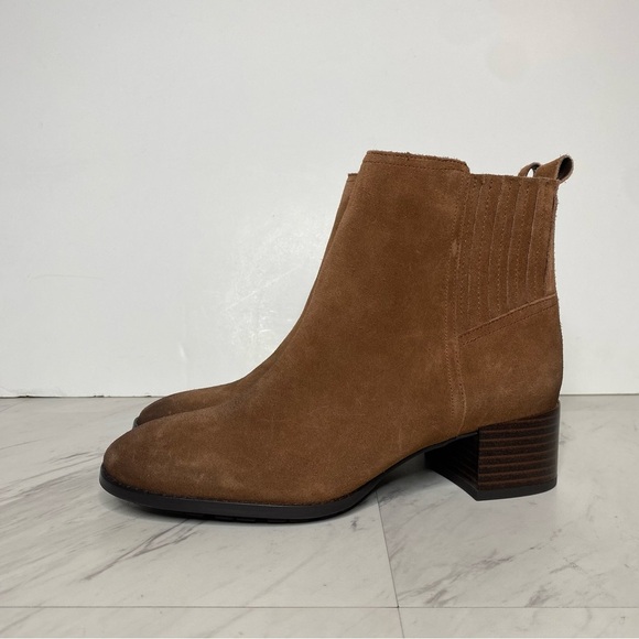 New! Sam Edelman Kaiti Brown Suede Heeled Bootie 7M - Picture 16 of 16